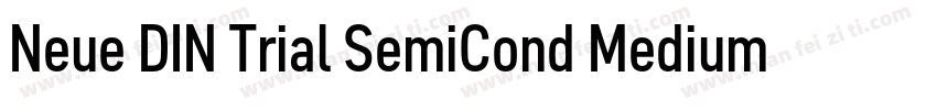 Neue DIN Trial SemiCond Medium字体转换